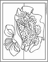 Coloring Flower Pages Bouquet Asters Daisies Pdf Print Colorwithfuzzy sketch template