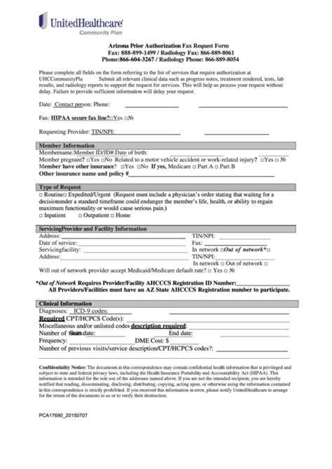 Arizona Complete Health Complete Care Plan Prior Authorization Form