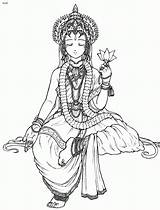 Hindu Saraswati Belldandy Lineart Parvati Sketch Malvorlagen Goddesses Erwachsene Shiva Livros Bhakti Printablecolouringpages Ganesh sketch template