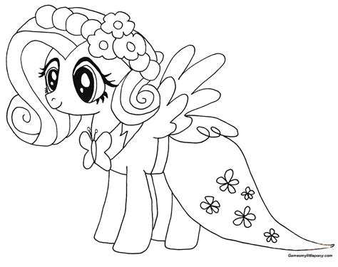 pony fluttershy    pony coloring page   pony coloring pages