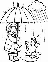 Deszcz Kolorowanki Dzieci Rainy Raining Falling sketch template