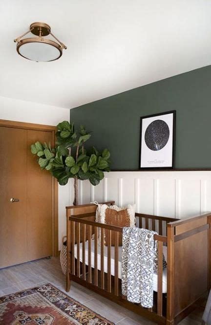 trendy baby boy nursery green  grey accent walls ideas white
