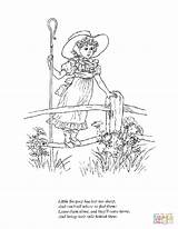 Coloring Bo Peep Little Pages Lost Sheep Her Has Nursery Rhymes Printable Goose Mother Drawing Games sketch template