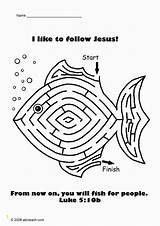 Jesus Fish Coloring Disciples Pages Calls His Bible Fishermen Maze Apostles Activity Kids Activities Calling Men Fishers Sheet School Acts sketch template