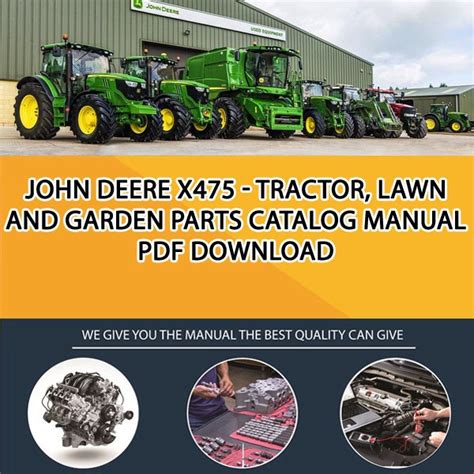 john deere  tractor lawn  garden parts catalog manual   service manual