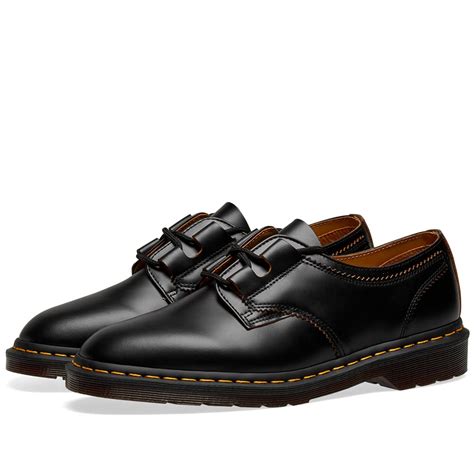 dr martens  ghillie shoe black vintage smooth