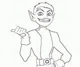 Coloring Beast Boy Titans Teen Pages Go Library Clipart Line sketch template