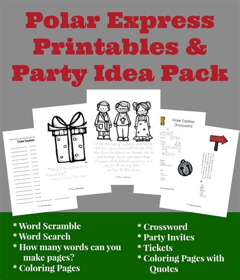 polar express printables  party ideas fun activities