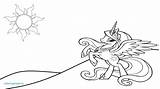 Coloring Celestia Princess Pages Pony Little Getcolorings Mlp Kids sketch template