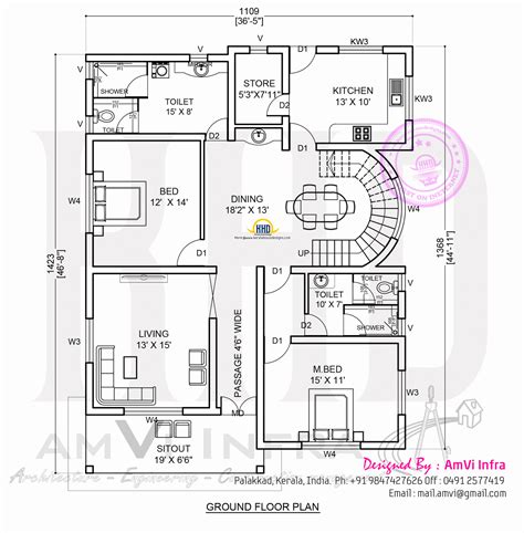 modern contemporary  bedroom home design   square feet   plan  kerala home