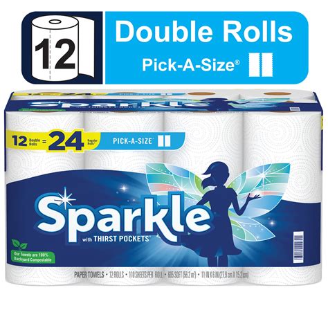 sparkle pick  size paper towels white  double rolls furniturezstore