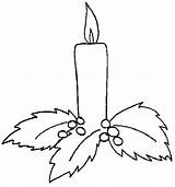 Christmas Coloring Pages Candles Candle sketch template