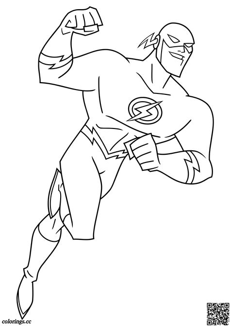 young justice kid flash coloring pages
