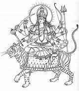 Durga Maa Mata Dashain Yantra Kali Devi Parvati Wali Gods Shiva Vælg Opslagstavle Seleccionar sketch template