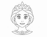 Princess Face Coloring Princesses Pages Coloringcrew Book Print sketch template