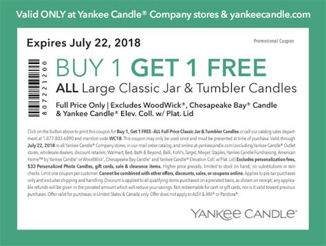yankee candle october  coupons  promo codes