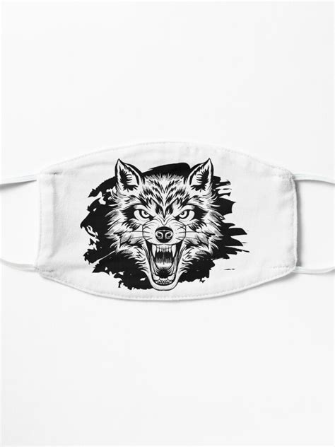 wolf sketch wolf drawing angry wolf wolf face mask  sale
