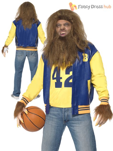 mens teen wolf costume wig werewolf horror film  halloween fancy