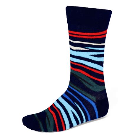 Mens Funky Zebra Stripe Socks Shop At Tiemart – Tiemart Inc