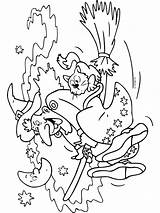 Heks Heksen Bezem Tovenaars Ausmalen Een Hexe Hexen Uitprinten Malvorlagen Ausmalbilder Drawings sketch template