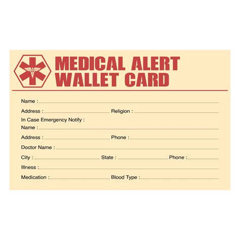 printable medical cards printableecom