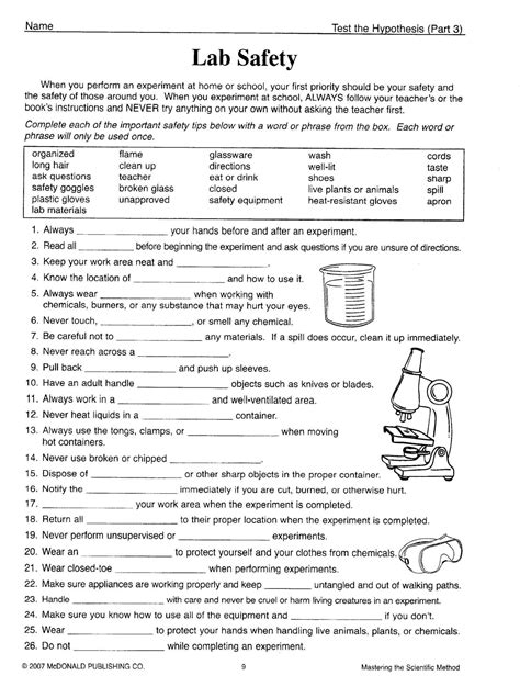 printable science worksheets for 8th grade