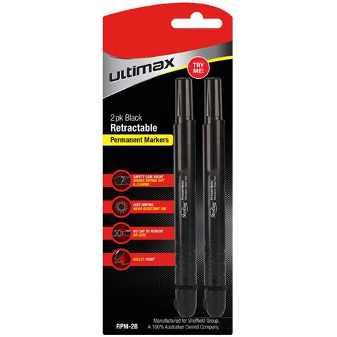 sterling retractable permanent marker  pack black hand tools levelling layout