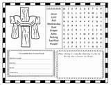 Lent Ash Wednesday Activity Activities Printable Kids Coloring Sunday School Lenten Catholic Holy Week Pages Children Word Puzzle Search Easter sketch template