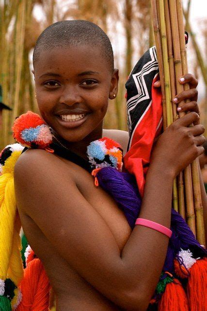 portrait of beautiful zulu virgin girl at umlanga reed dance at