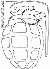 Grenade sketch template