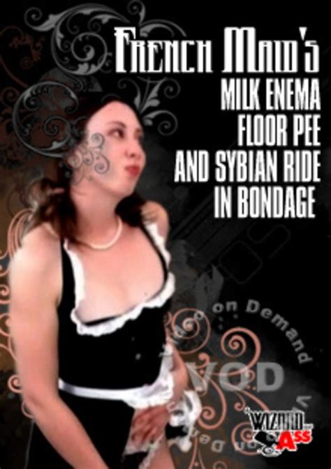 french maid s milk enema floor pee and sybian ride in bondage by a