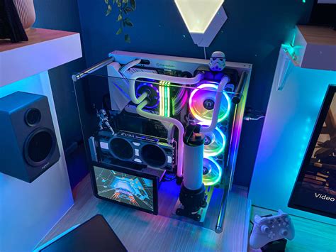 water cooled system computer gaming room video game room