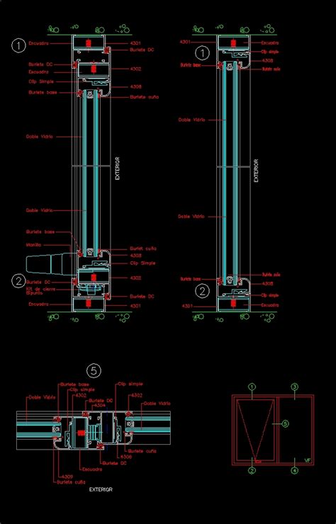 operable window dwg detail  autocad designs cad