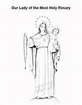 Lady Coloring Rosary Pages Pdf Month sketch template