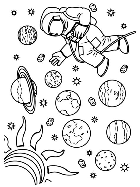 space coloring pages  printable coloring pages  kids