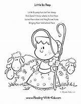 Nursery Coloring Pages Rhymes Rhyme Visit Homeschool Stories Peep Bo sketch template