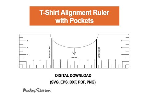 tshirt ruler  pockets svg  shirt alignment tool dxf