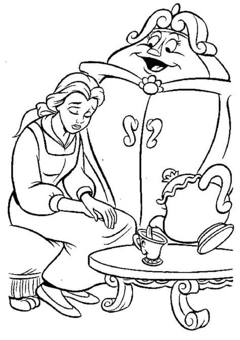 beauty   beast coloring pages   printable beauty