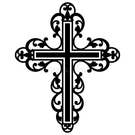 catholic cross pattern stock illustrations  catholic cross
