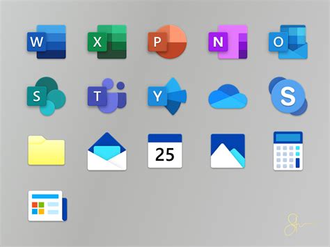 office windows apps icons  office icons remake  steven