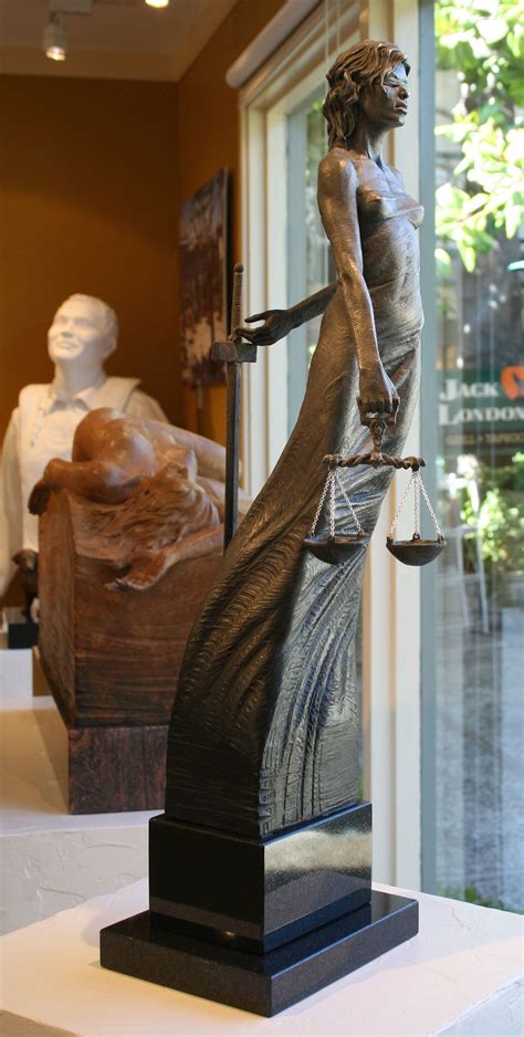 blind justice bronze figurative sculpture  sculptor steven whyte carmel california www