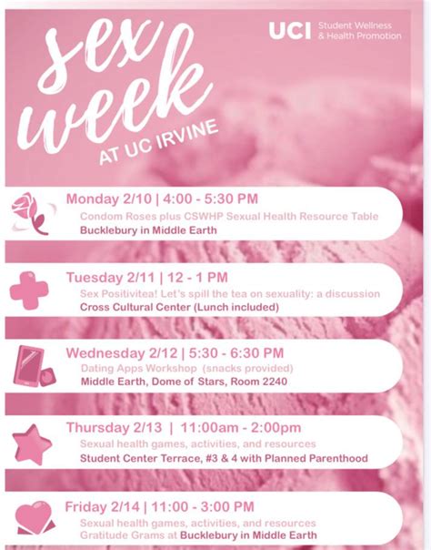 This Is The “ Sex Week” Check The Events That Wellness Center Have