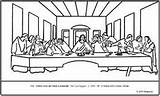 Supper Ceia Vinci Jesus Ministry Religiosa Lent Quadros sketch template