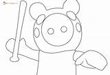 Piggy Raskrasil Coloringgames Noob sketch template