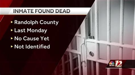 randolph county inmate found dead cause of death under investigation
