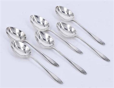 six sterling silver coffee spoons charles wilkes