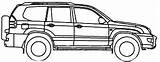Prado Toyota Cruiser Land Blueprints 2007 Suv Clipart Car Clipground sketch template