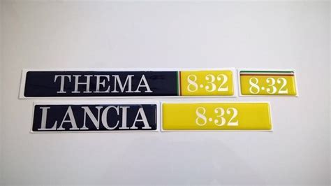 adhesive labels lancia thema  ferrari emblems catawiki