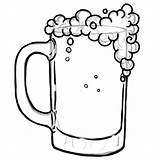 Beer Coloring Drawing Glass Pages Bottle Soda Colouring Drinking Mug Color Print Clip Getcolorings Clipart Clipartmag sketch template