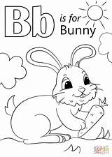 Coloring Letter Bunny Pages Printable Colouring Toddlers Clipart Sheets Preschool Kids Letters Supercoloring Alphabet Drawing Work Related Abc Print Butterfly sketch template